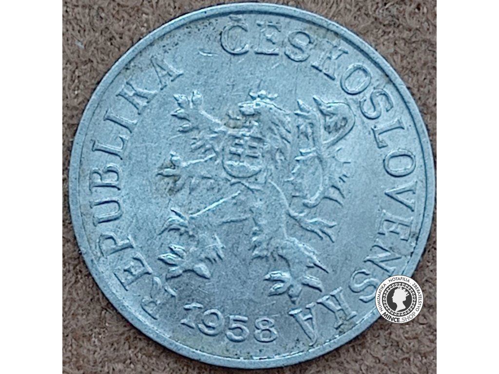 1 halier - Česko-Slovensko - 1958