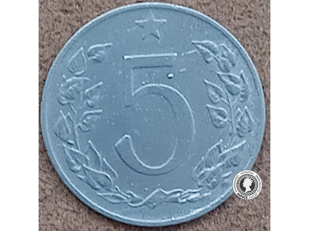 5 halier - Česko-Slovensko - 1955