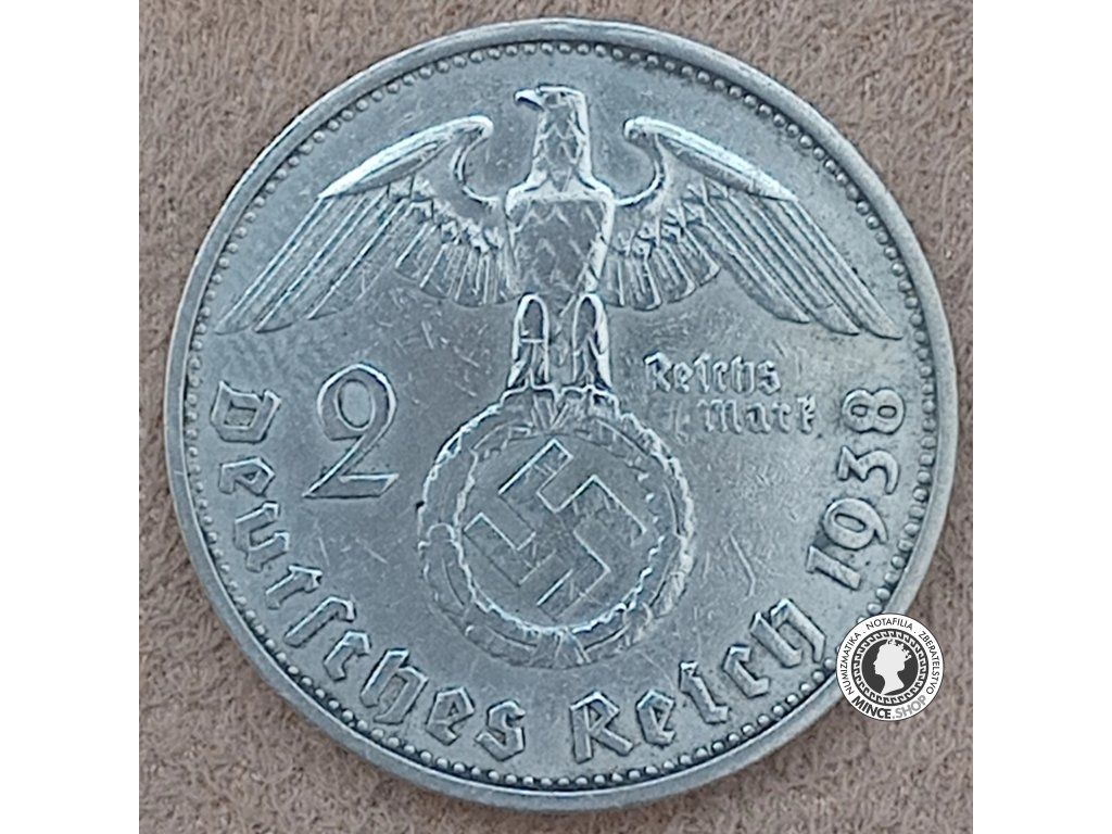 2 marka - Nemecko - Tretia Ríša - 1938 G