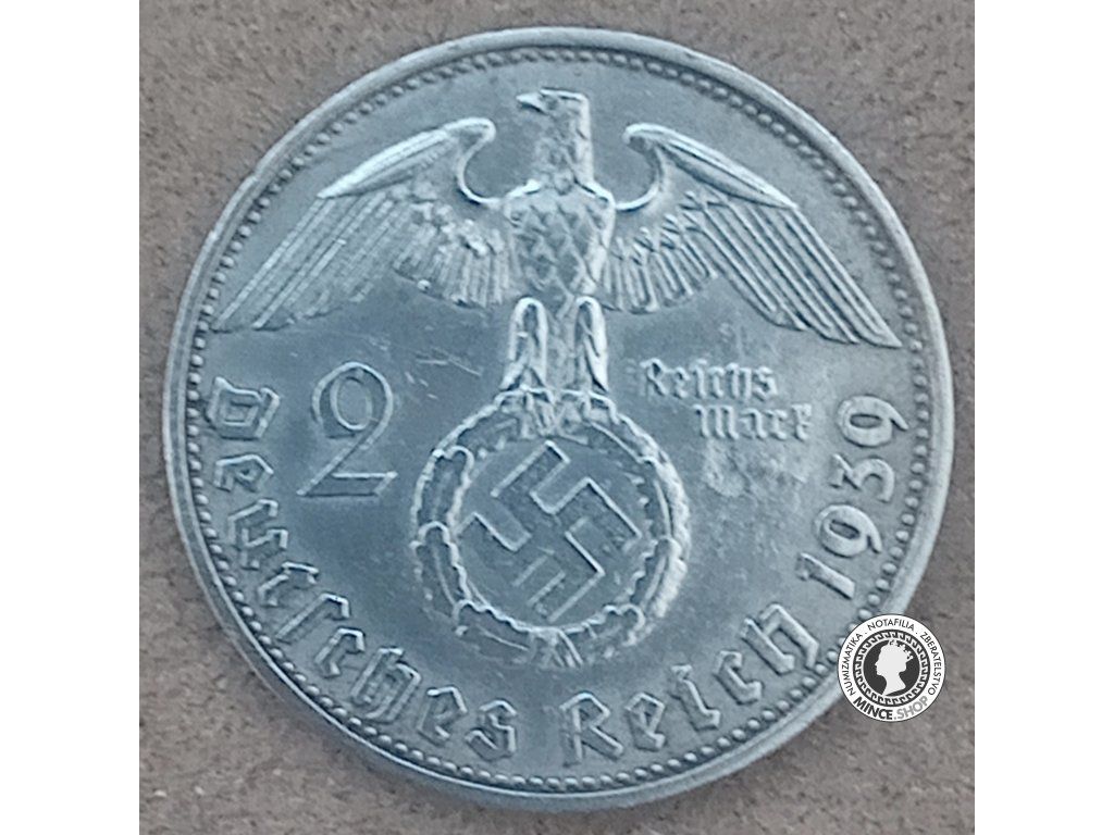 2 marka - Nemecko - Tretia Ríša - 1939 D