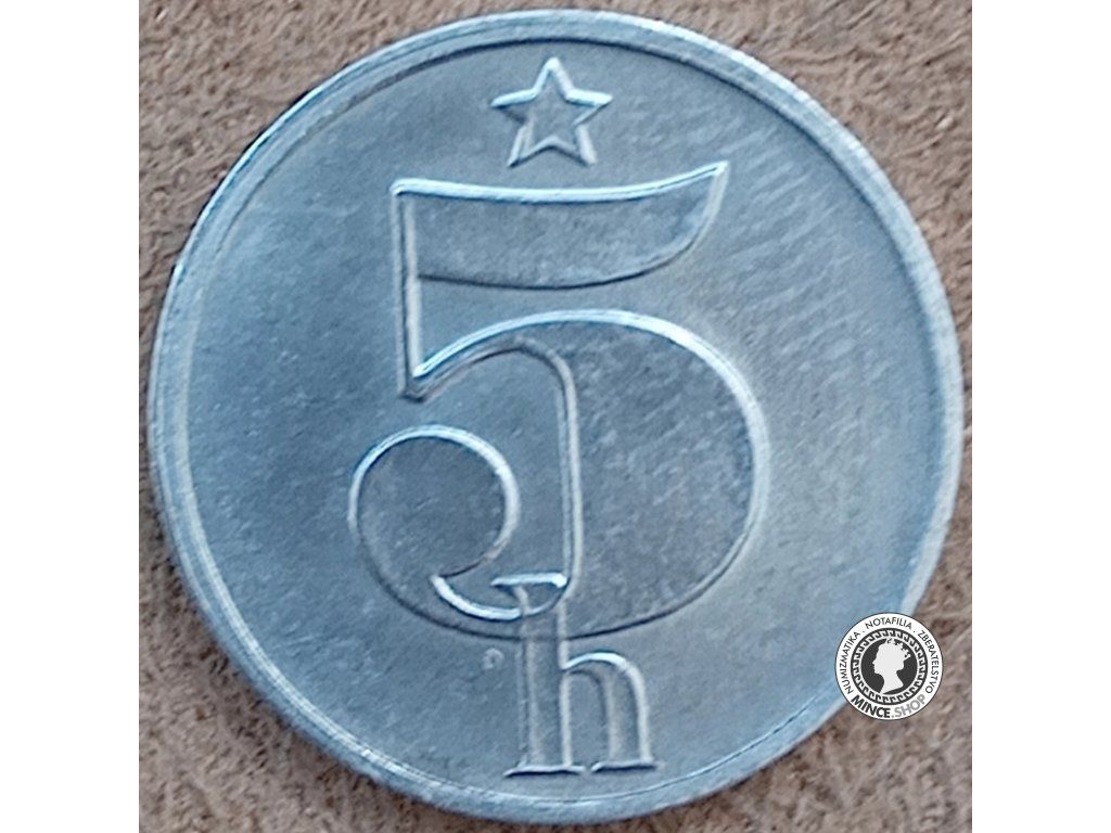 5 halier - Česko-Slovensko - 1990